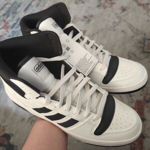 Adidas Women's Break Start Mid White & Black High-Top Sneakers